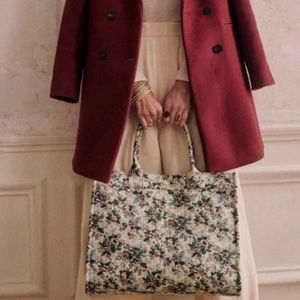 Sézane Limited Edition Le Sept Floral Tapestry Tote Bag